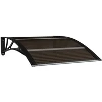 vidaXL Markise Türvordach Schwarz 100 x 75 cm Polycarbonat (1-St)