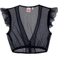 Spieth & Wensky Dirndlbluse Dirndlbluse Genta Flügelarm dunkelblau