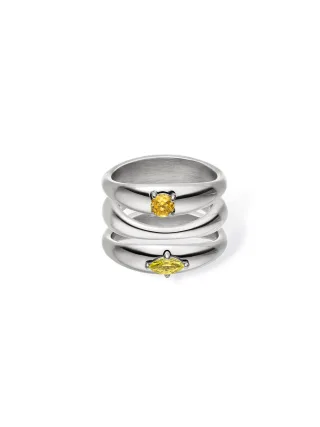 PURELEI Soft Curve Ring Set