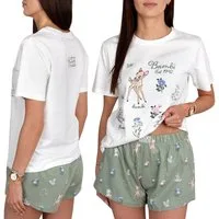 Disney Bambi Pyjama Disney Bambi Thumper Damenpyjama Baumwolle, 2-teilig, Kurzarm