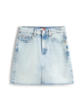 Tommy Hilfiger - Mom Fit Minirock aus Denim mit hohem Bund blau - Gr. - XS