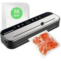Fine Life Pro Vakuumierer Vakuummaschine: 99% Vakuumrate, 30 cm Verschluss, 50 gratis Beutel, 120W