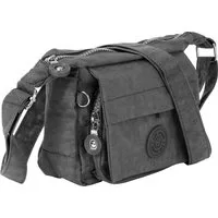BAG STREET Handtasche Bag Street Damen Handtasche Abendtasche (Handtasche), Damen, Jugend Tasche aus Crinkle Nylon in grau, ca. 17cm Breite