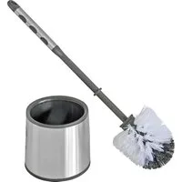 Coronet WC-Reinigungsbürste WC-Garnitur - Metall Edition silber/schwarz