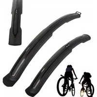 VERK GROUP Schutzblech Fahrrad Schutzblech Set 24‑28 Zoll Spritzschutz vorne hinten (Set, 1 St., je 2 Schutzbleche), Vorne + hinten, universell