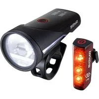 SIGMA SPORT Fahrradbeleuchtung Aura 100 Blaze Link Set 17950 mit Frontlicht und Rücklicht 100 Lux