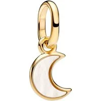 Pandora Charm-Einhänger Mini Charm-Weißer Halbmond Goldfarben