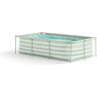Swim Essentials Pool Rahmenpool grün/weiß, 260 x 160 x 65 cm, Swimming Pool Planschbecken Schwimmbecken