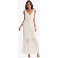 Imily Bela Maxikleid Damen Sexy Partykleider mit V-Ausschnitt (Packung, 1-tlg., 1per-Pack) einfarbig
