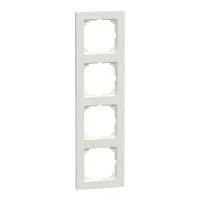 Rahmen vierfach, Typ MEG4040-3619, Abdeckrahmen aus Thermoplast, glänzend, IP20, IK02 weiß (glänzend), Retail