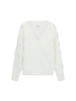 Guess - LS VN DIAMOND STITCH ZOE SWTR DOVE WHITE - Gr. - M