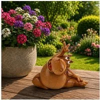 Online-Fuchs Gartenfigur für draußen - sportliches Nilpferd in Yoga Position - Deko Figuren, (wetterfest, liebevolles Design), aus hochwertigem Kunstharz gefertigt - für den Innen- und Außenbereich