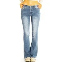 be styled Bootcut-Jeans Hüftige Bootcut Jeans bequeme stretchige Schlaghose - Damen - j7p-1 mit Stretch-Anteil