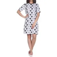 Normann Nachthemd Normann Damen kurzarm Nachthemd –Sommerliches Punkte-Design