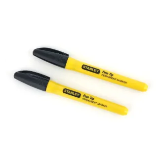 STANLEY Permanentmarker schwarz fein 2St - 0-47-316
