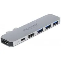 Dockingstation für MacBook grau, Dual HDMI, Power Delivery