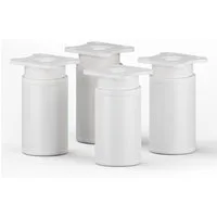 sossai® Möbelfuß Runde Schrankfüße, 4er & 8er Set, höhenverstellbar, (4-St), Farbe: Weiß