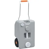 vidaXL Wassertank Camping-Wassertank mit Rollen 25 L Grau