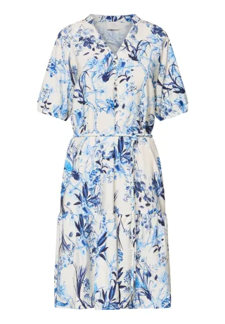 Robe Légère - Sommerkleid Beige/Blau - Gr. - 40