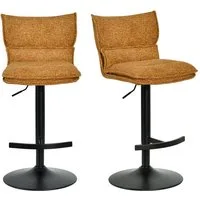 Duhome Barhocker (5501A1), 2er Set, Barstuhl Drehbar aus Bouclé