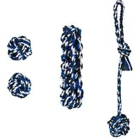 relaxdays Tiertaue Hundespielzeug Set 4-teilig, Baumwolle, (4-tlg)