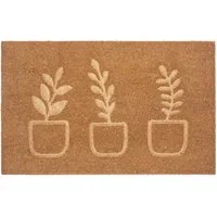 HANSE Home Fußmatte Flowerpot, Türmatte, rechteckig, Höhe: 15 mm, Kokos, Schmutzfangmatte, Outdoor, Rutschfest, Innen, Kokosmatte, Flur