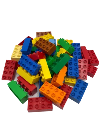 LEGO DUPLO 2x4 Bausteine 50 Stück Mix zufällig bunt gemischt