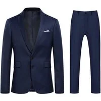 Allthemen Anzug (2 tlg) Herren 2 tlg Anzug mit 2 Knöpfen Komplettanzug für Hochzeiten