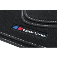 teileplus24 Auto-Fußmatten F651 Velours Fußmatten Set kompatibel mit BMW 1er E87 2004-2011