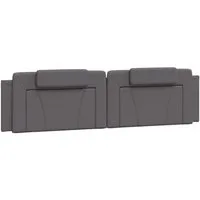 vidaXL Bett Kopfteil-Kissen "Viana" Grau 200 cm Kunstleder (1-tlg)