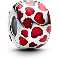 Pandora Charm-Einhänger Charm Damen Herzen Runder Clip Silber 793679C01