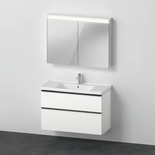 Duravit D-Neo Möbelwaschtisch mit Waschtischunterbau und Spiegelschrank 1000x480x2000 mm - DE0117018 DE011701818