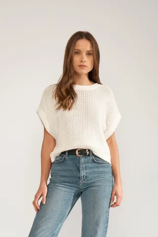 Nümph - NUSANNI PULLOVER cloud dancer - Gr. - XL