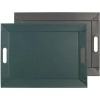 freeform Tablett DUO, 2-farbiges Wendetablett, Tablett und Tisch-Set in einem, wendbar, Kunstleder, (1-tlg), mit Doppelfunktion, pflegeleicht und kann platzsparend verstaut werden