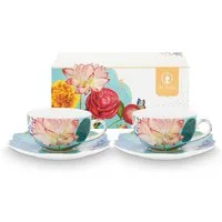 PiP Studio Geschirr Pip Studio 2er Set Teetasse & Untertasse Royal, Flowers