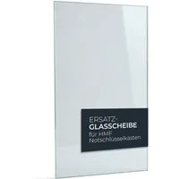 HMF Schlüsselkasten Ersatz-Glasscheibe für Notschlüsselkasten passend für HMF Modelle (1 St), mit und ohne Hammer, 12 x 6,2 cm