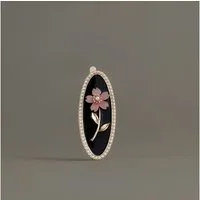 The Beauty House Haarspange Eleganter Haarschmuck mit Blume & Perlenrand, – Damen Haarklammer im Vintage-Design, stilvoller Haarschmuck für Alltag & Feste