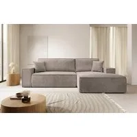 Selsey Ecksofa FARESE NEW, mit Schlaffunktion, Bettkasten und tierfreundlichem Cordbezug, 267 cm