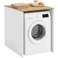 relaxdays Waschmaschinenumbauschrank Waschmaschinenschrank (1-St) weiß