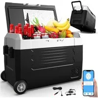 oyajia Kühlbox Kompressor Kühlbox mit APP-Steuerung, bis -20°C, 12/24V, MAX/ECO Modus, 41 l, 100-240V, Camping Kühlschrank, Gefrierbox Auto, LED-Touch-Bedienung