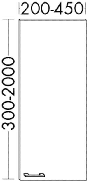 Burgbad Tür+Glaseinlbod. Sys30 PG2 Echo 6x267x267 Eiche Dekor Nachtschwarz, FRW2000LF7321 FRW2000LF7321