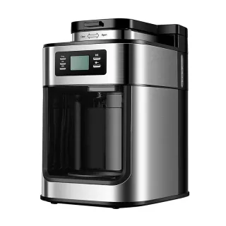 [EU Direct]NovuLife BG-315T Fully Automatic 2 In 1 Coffee Machine Automatic Coffee Maker with Grinder 1L Capacity Timed