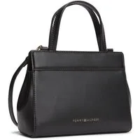 Tommy Hilfiger Henkeltasche TH MODERN MINI SATCHEL, Damen Handtasche, Umhängetasche Schultertasche mit Piping