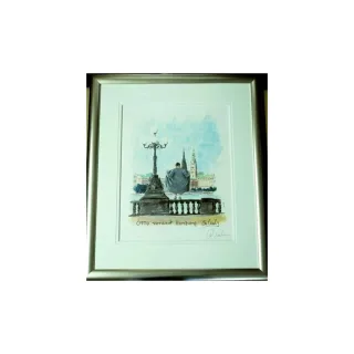 Otto Waalkes Original Farblithografie "Otto versaut Hamburg" 2014...