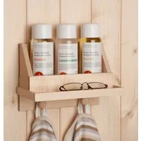 weka Aufgusskonzentrat mit Wandregal und Handtuchhaken, 750 ml, (Set), für Sauna und Dampfbad, 3x250 ml