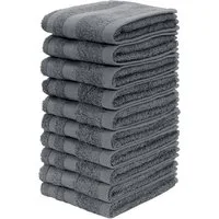 OTTO home Waschlappen Vanessa, 10 Seiftücher, 30x30cm, in Standard- und Premium-Qualität, (Set, 10-St), Handtücher mit Bordüre, 100% Baumwolle, einfarbig, weich