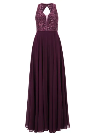 VM by Vera Mont - Abendkleid shiny aubergine - Gr. - 40