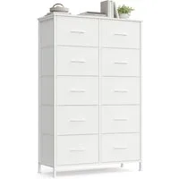 SONGMICS Kommode Schrank mit 5/6/7/8/9 Schubladen, Aufbewahrungsschrank, Stahl, MDF, Vliesstoff, für Schlafzimmer
