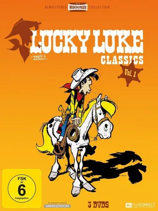 Lucky Luke Classics - Vol. 1 Folge 1-11 (Remastered Widescreen Collection inkl. Comic im Pocket-Size-Format) [3 DVDs]