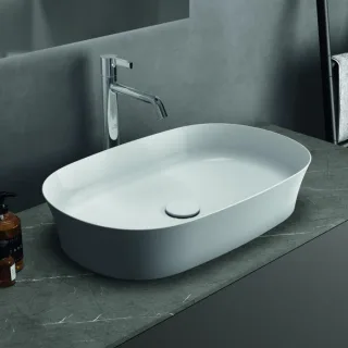 Ideal Standard Ipalyss Aufsatzschale E139601 60x38x12cm, ohne Überlauf/Hahnloch, weiß